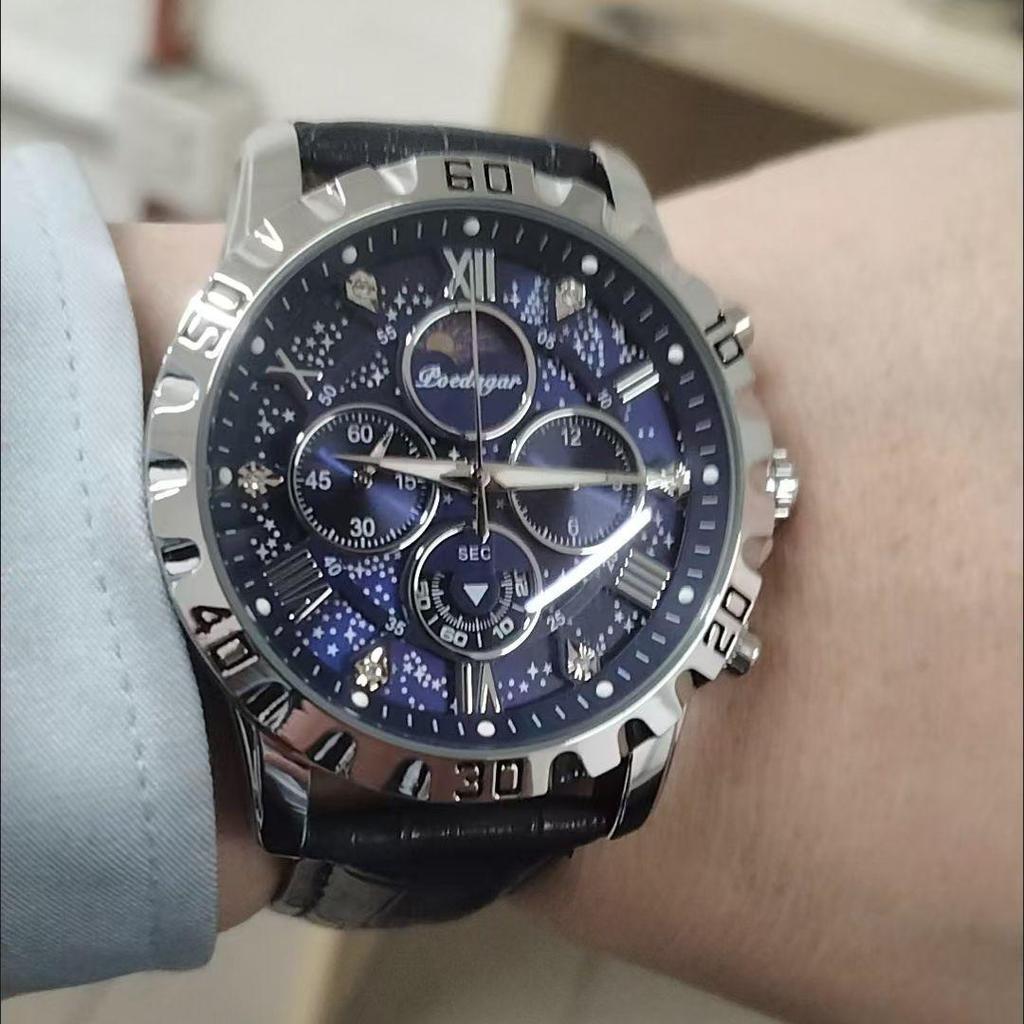 Top Military Man Wristwatch Waterproof Luminous Chronograph Leather Exquisite Watches Men Sports Quartz Watch