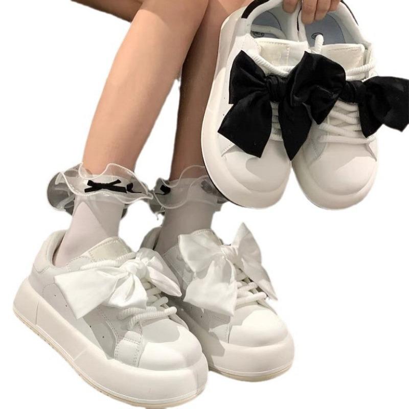 Explosive bow white shoes summer student versatile shoes original women's shoes casual board shoes fashion casual