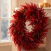 Bright Red Christmas Wreaths Purely Handmade Christmas Hanging Garland  Outdoor Door
