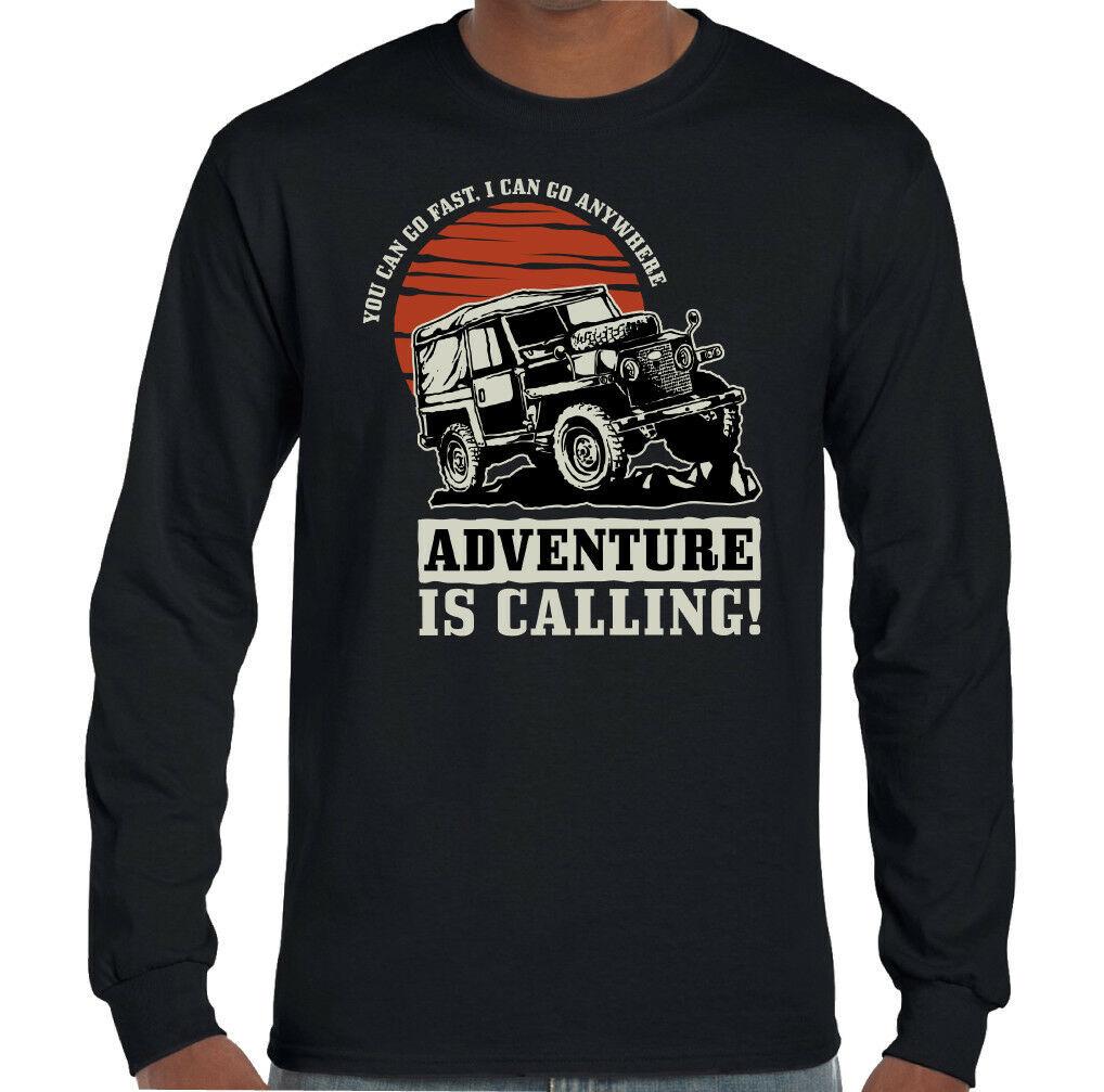 4x4 T-Shirt Off Roading Mens Adventure Is Calling Funny 4X4 90 110 S