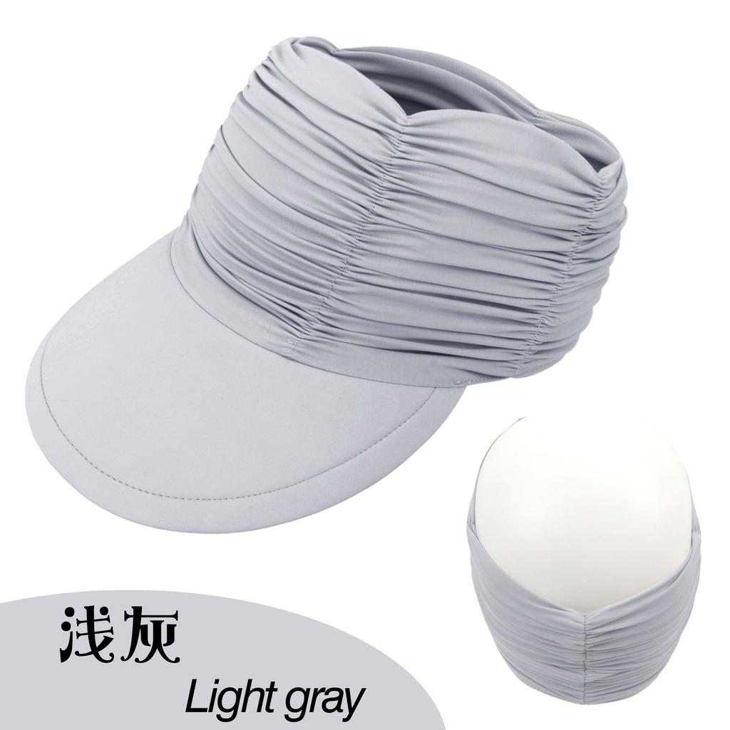 Women'S Sun Hat Women'S Uv Protection Ice-Feeling Material Large Brim Outdoor Sports Empty Top Hat