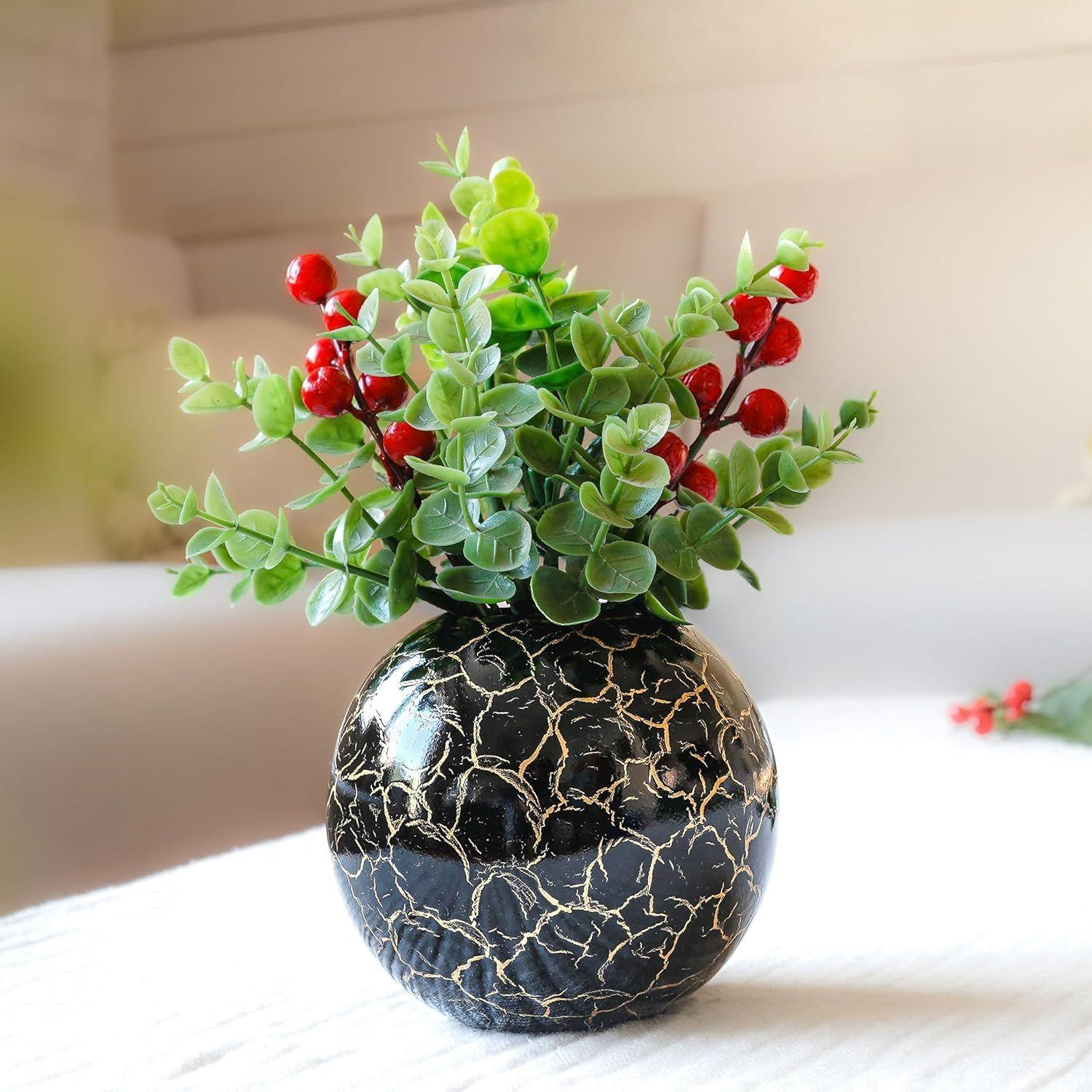 

Metal Ball Vase for Home Decor|Flower Pot for Bedroom Living Room Office Wedding|