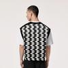 SOXIE Men's 2024 Spring Geometric Sleeveless V-Neck Knit Vest
