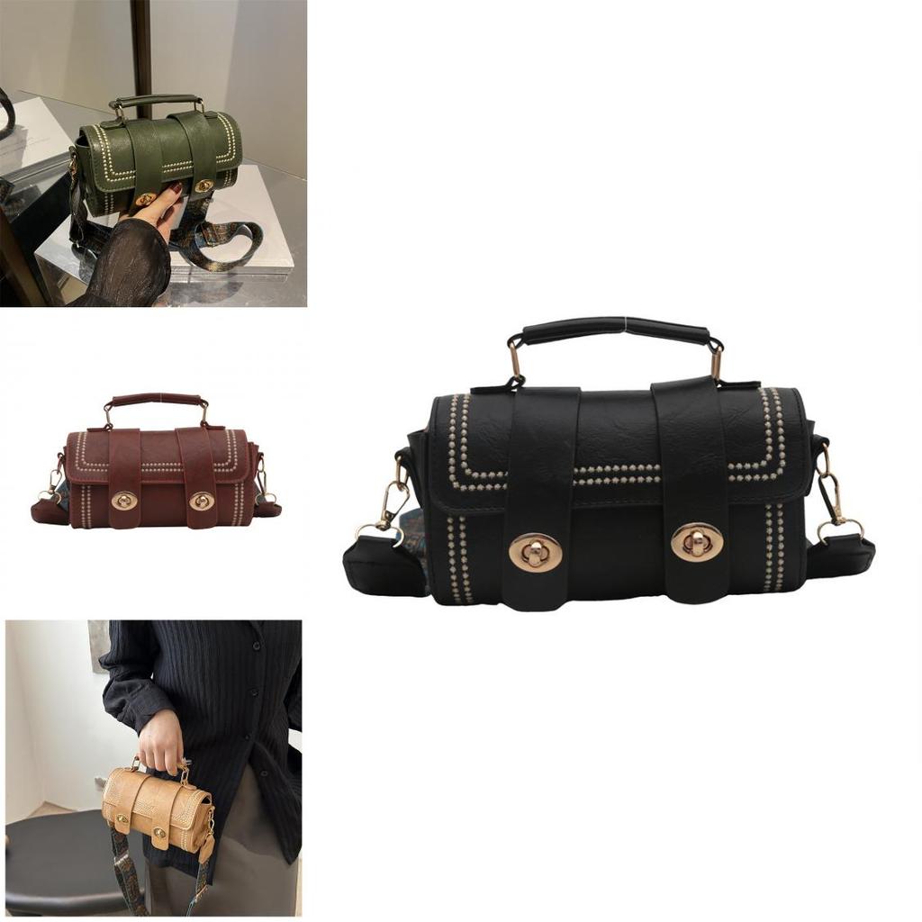 Small Rectangular Pu Bag For Women With Lock Closure And Smartphone Pocket For Daily Use