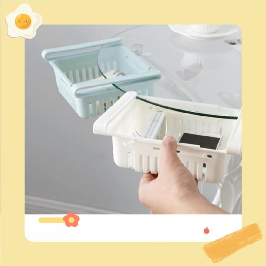 1 PC Scalable Refrigerator Storage Basket, Living Room Home Storage Box, Egg Storage and Organizing Box, Refrigerator Shelf