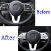 Car Steering Wheel Button Panel Cover Trim Sticker For Mercedes Benz C E A B Class GLC GLB GLE GLS W177 W205 W213 A200L 2020-24