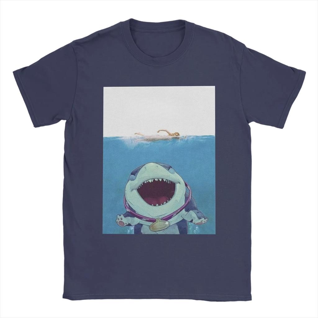 Shark Graphic Men Women Autumn T-Shirt Harajuku Vintage Short Sleeve Loose Oversized Casual Fitness Comfortable Y2k Top
