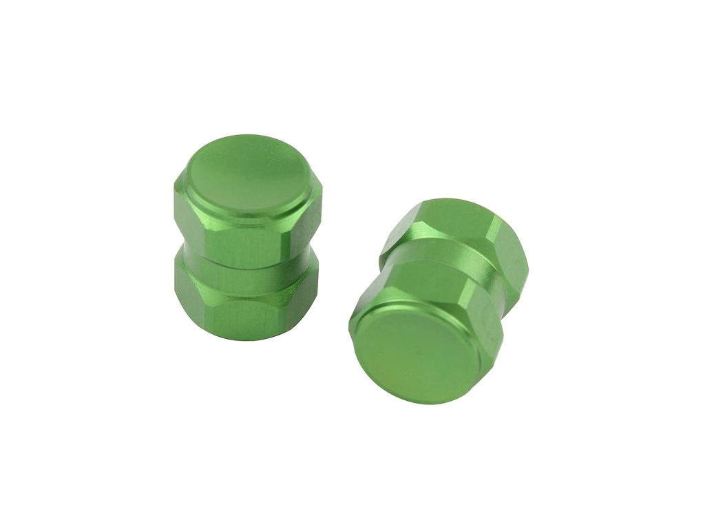 POSH 000800-18 Motorcycle Accessories HEX2 Air Valve Cap, Set of 2, Light Green
