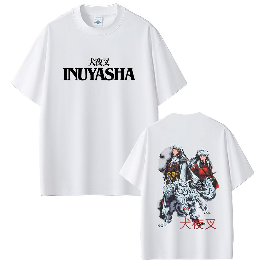 T-shirt Grafica Anime Inuyasha Sesshoumaru Unisex Donna Retrò Anni '90 Cotone Unisex T-shirt Divertenti Cartoni Animati Unisex Uomo Cotone