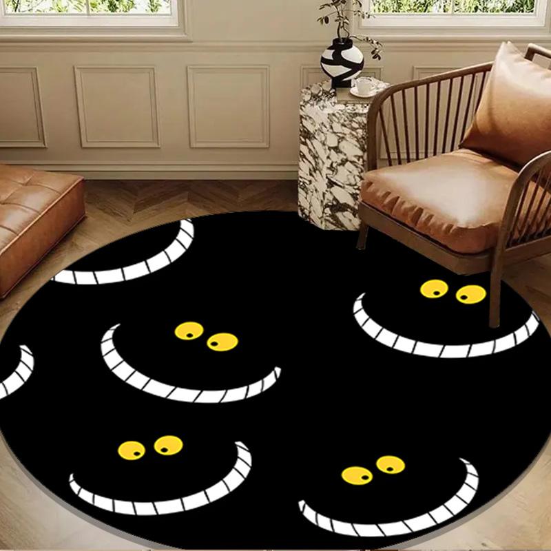 Magic Cat Fantasy Art Round Rug for Livingroom,Bedroom, Palyroom, Chair Rug, Area Rug, Circle Carpet, Large Size Fan Christmas Gift