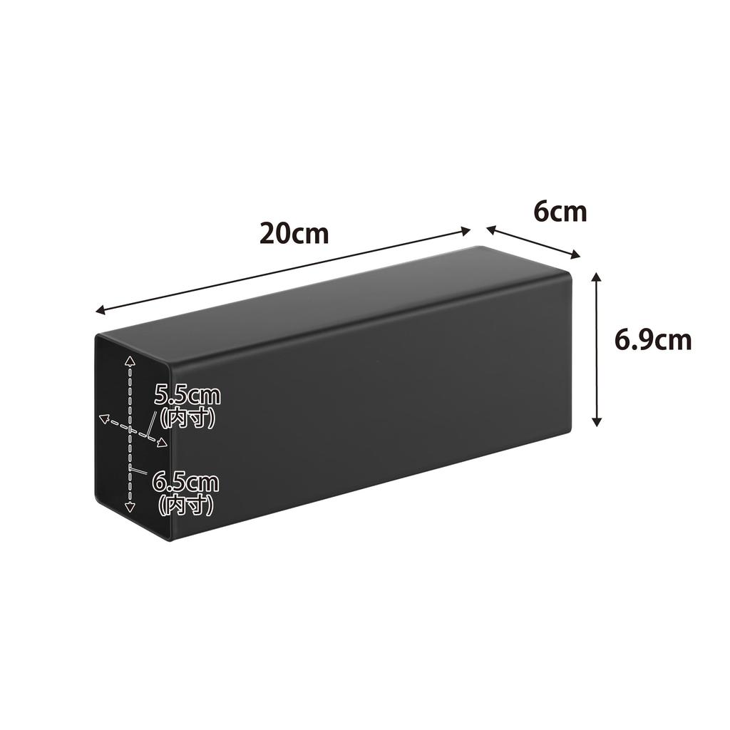 Yamazaki Magnetic Wrap Holder for Range W6 X D20 X Tower Floating Easy 10822 Hood, Black, H6.9cm, Series, Storage, Installation,