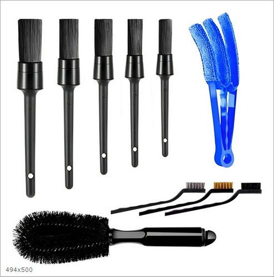 

9-Piece Drill Brush Set for Car and Vent Cleaning