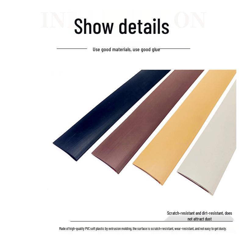 Self-Adhesive Wood Floor Trim Strip - Glue-Free Edge Divider for Doorway and Threshold Decoration