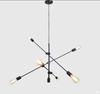 Modern Starburst Brass Chandelier, Handmade Ceiling Pendant Fixture