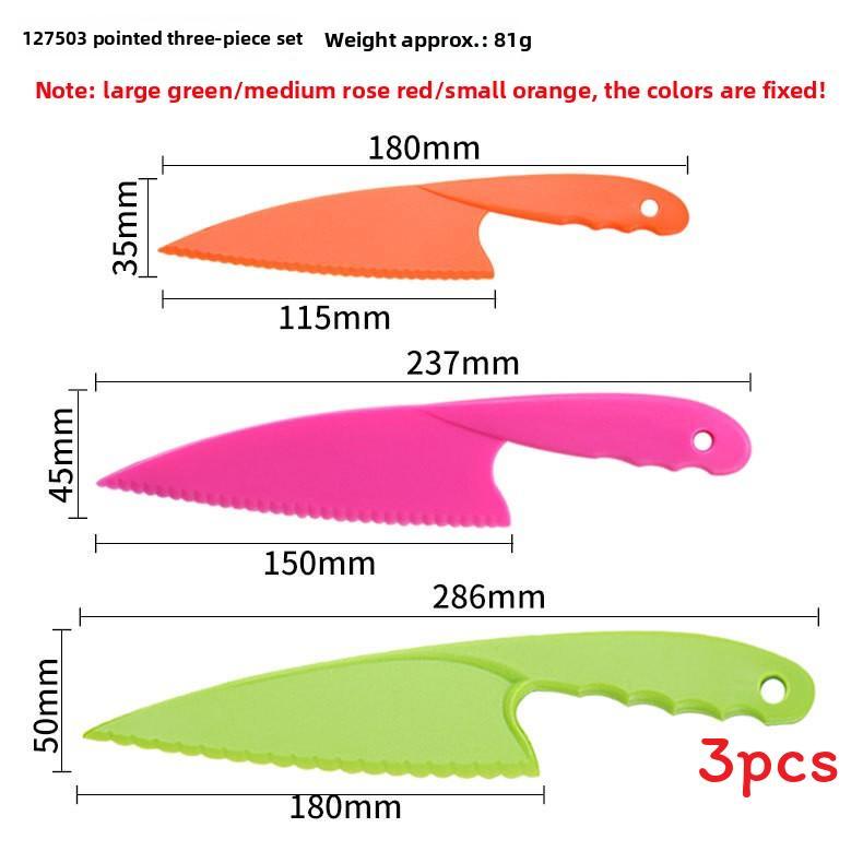 Kids Plastic Fruit Cutter With Sharp Corner Design For Birthday Cake And Dessert Cutting