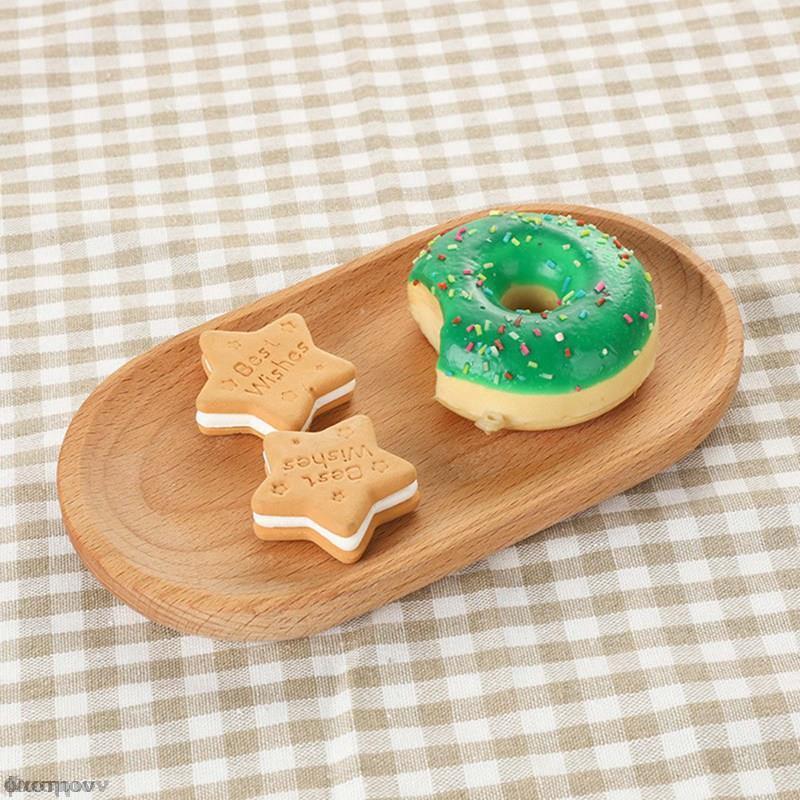 Japoński styl bukowy drewniany talerz taca drewniana zastawa stołowa naczynie na deser sushi przekąska owoce dekoracyjna zastawa stołowa solidne owalne talerze, 1 szt