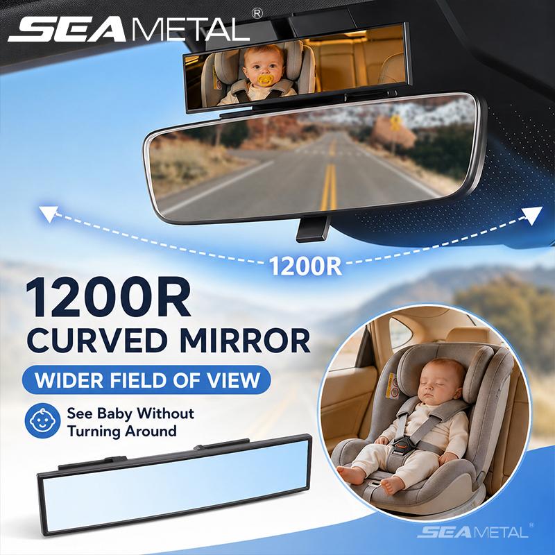 SEAMETAL Wide-Angle Car Rear Seat Mirror Baby/Child Seat Car Safety Mirror Monitor Paste Safety Car Baby Mirror Car Interior Accessories