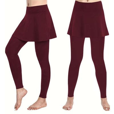 Spring and Summer Fitness Training Yoga Base Skirt with High Waist Belly Closure Buttocks Slimming and Tight Sports Pants