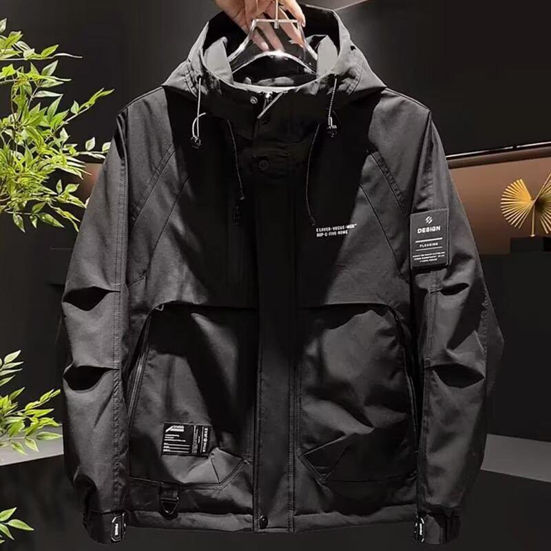 Men s Spring & Autumn Hooded Mountaineering Jacket – Casual, Warm, Loose Fit Cotton Coat 3XL