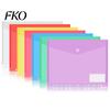 Project Document Organizer Plastic File Folder with Label Pocket, Hook And Loop Closure Clear Curved Flip Cover Poly Envelope Folder, A4/A5/A6