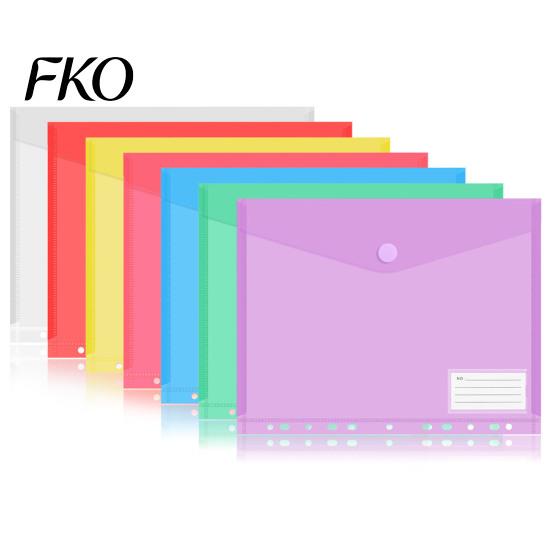 Project Document Organizer Plastic File Folder with Label Pocket, Hook And Loop Closure Clear Curved Flip Cover Poly Envelope Folder, A4/A5/A6