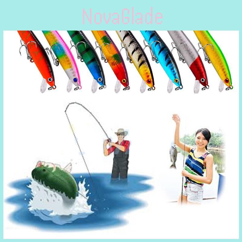 Durable Plastic Fishing Lures Set 10 Colors 8.5g 9.5cm Realistic Minnow Baits
