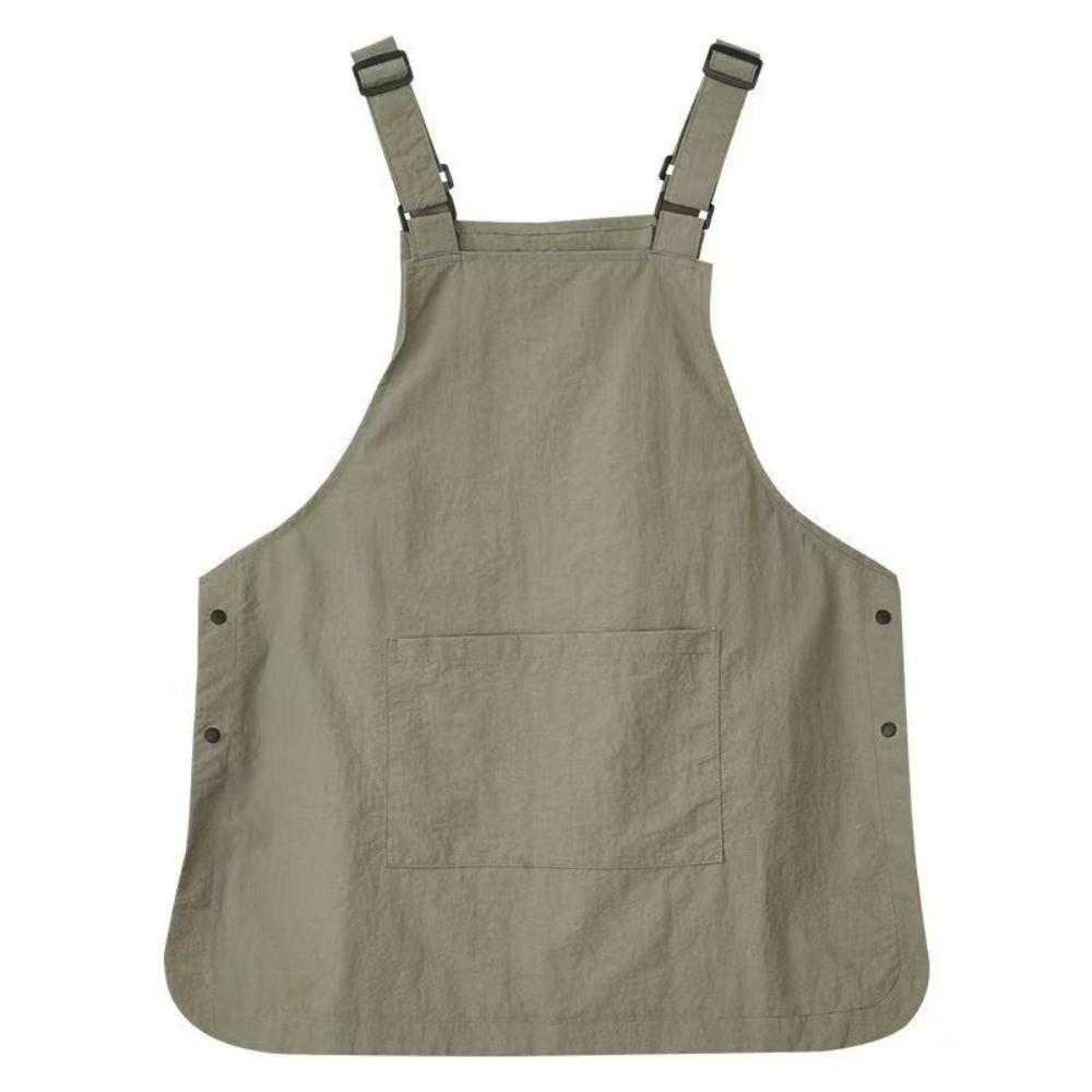 New Double-Sided Kitchen Apron Waterproof Adjustable Waist Apron Pure Color Multi-scene Workwear Apron Household Kitchen