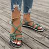 Fashion Hot Selling Women's Sandals Round Toe Open Toe Shoes for Women Slip-on Flat Toe Set Shoes Outdoor Anti-slip Platform Flip Flops