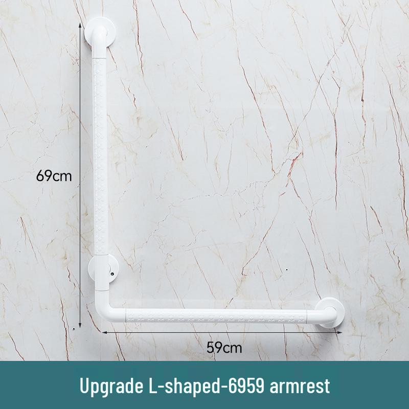 L-Shaped Non-Slip Bathroom Grab Bar for Elderly & Disabled Users