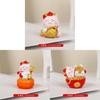 Feng Shui Fortune Cat Resin Figurine With Lucky Symbols For Office Decor And Giftgiving