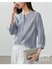 French Round Neck Seven Quarter Sleeved Shirt for Women, 2026 Spring Fashion, Loose and Versatile Commuting Shirt
