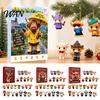 Festive Decorative Collectibles 3D Highland Cow Advent Calendar 2026, 24 Days Collectible Figures Christmas Tree Hanging Decoration Countdown