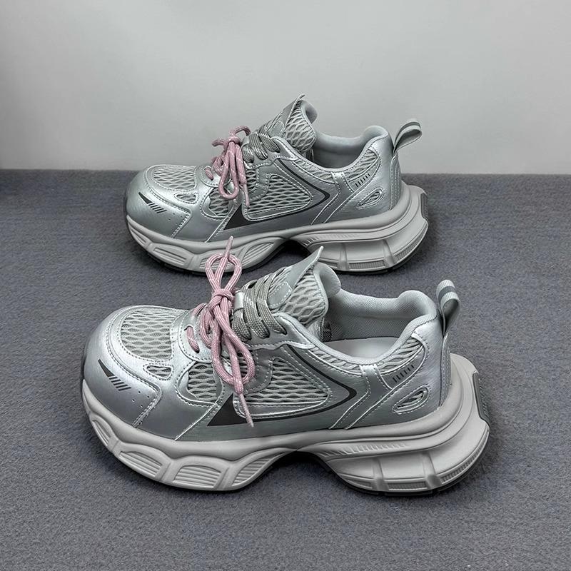 

Студенческая платформа кроссовки папа женские 2025 новый летний дышащий модный универсальный легкий и удобный спортивно-повседневный прилив 40