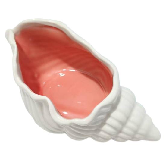 Shell Jewelry Tray, Ceramic Compact Storage Dish, Durable Scratch-Resistant Organizer, for Rings Earrings Necklaces Bracelets Watches