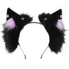 Kreslená plyšová zvířecí uši čelenka kostým pokrývka hlavy nastavitelný roztomilý cosplay doplněk pro ženy a děti