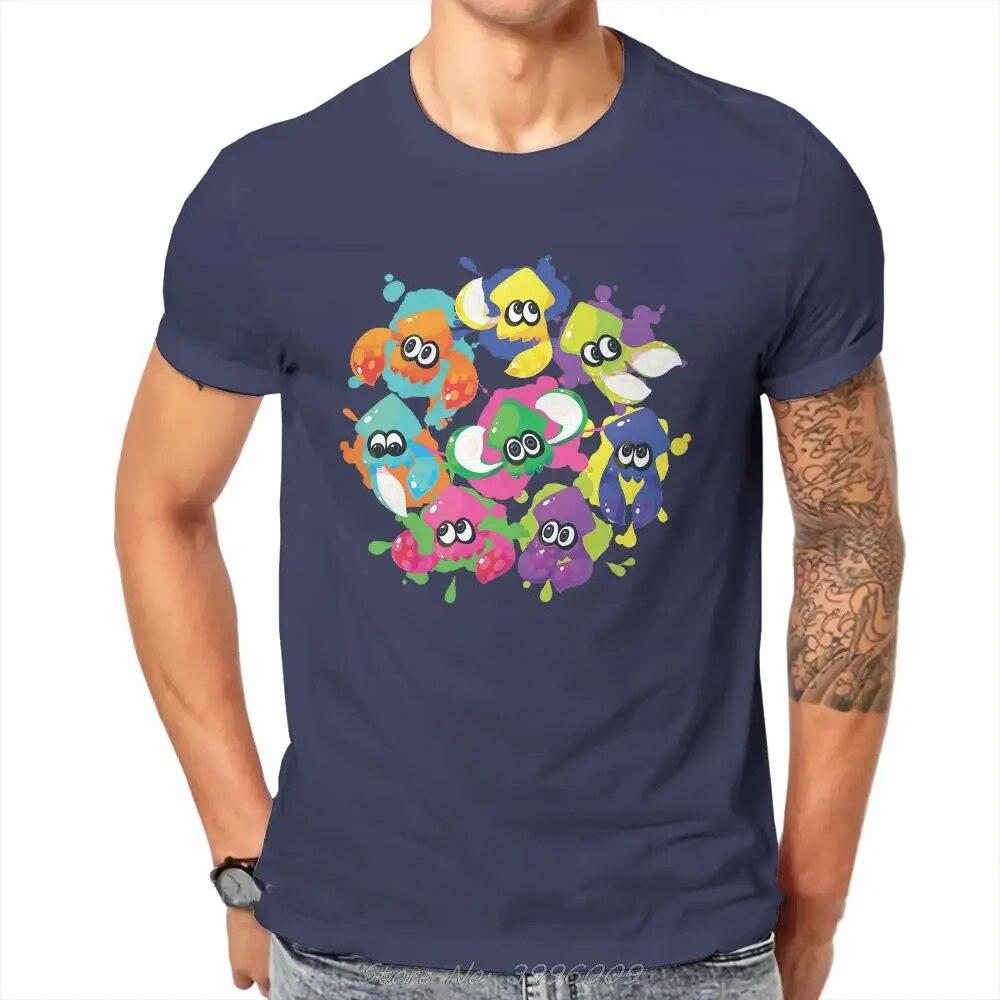 Splatoon Colorful Game Inkling Squad Tshirt Top Graphic Unisex Vintage Alternative Summer Unisex's Clothes Cotton Harajuku T Shirt