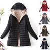 Winter Jacket Plush Lining Windproof Long Sleeves Women Fashion Hooded Coat Winter Clothing for Outdoor