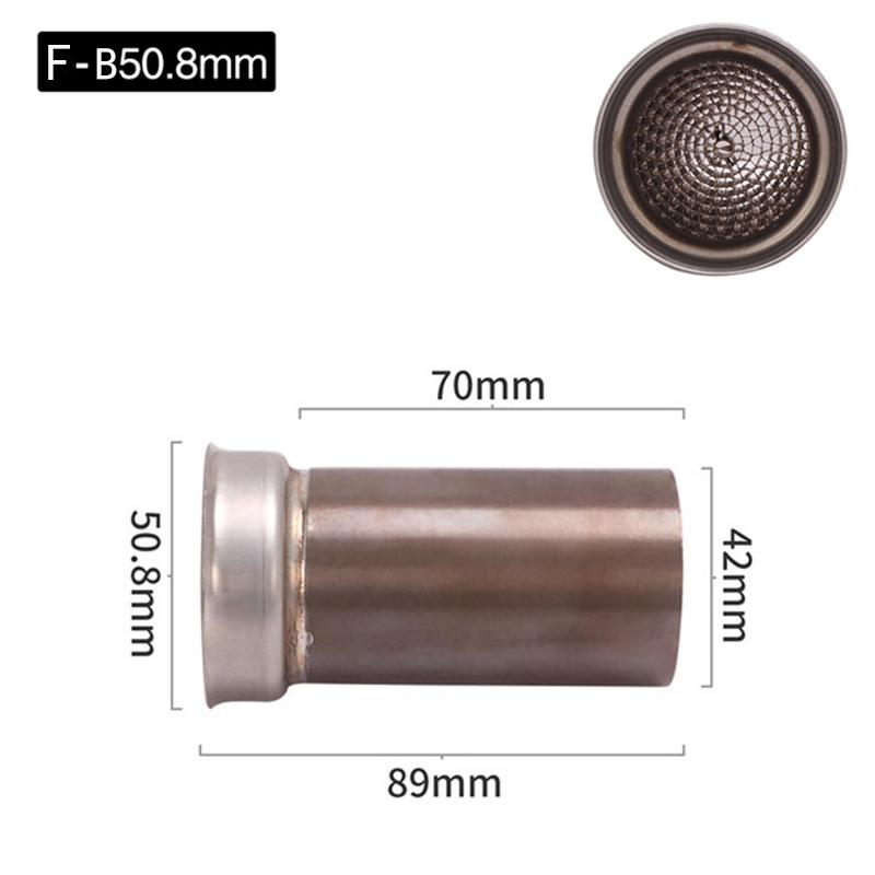 ZSDTRP 50.8mm 60mm Motorbike Universal Front Catalyst DB Killer for Motorcycle Exhaust Muffler