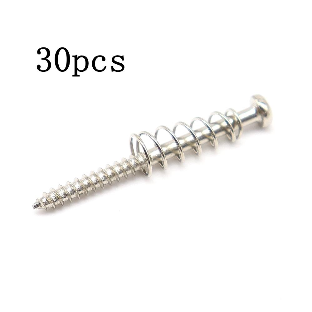 

30Pcs Electric Guitar Bass pickups Screw Guitar pickups Fixed adjustment screw Fixing Screw with spring 3×38mm