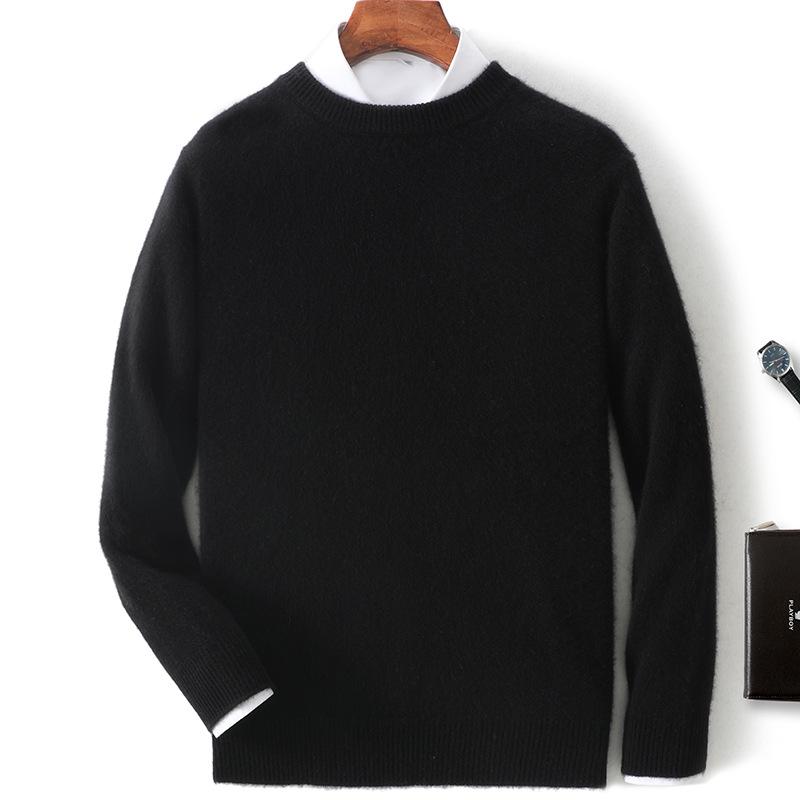 New cashmere sweater thickened semi-turtleneck pullover sweater with cashmere sweater men's inside