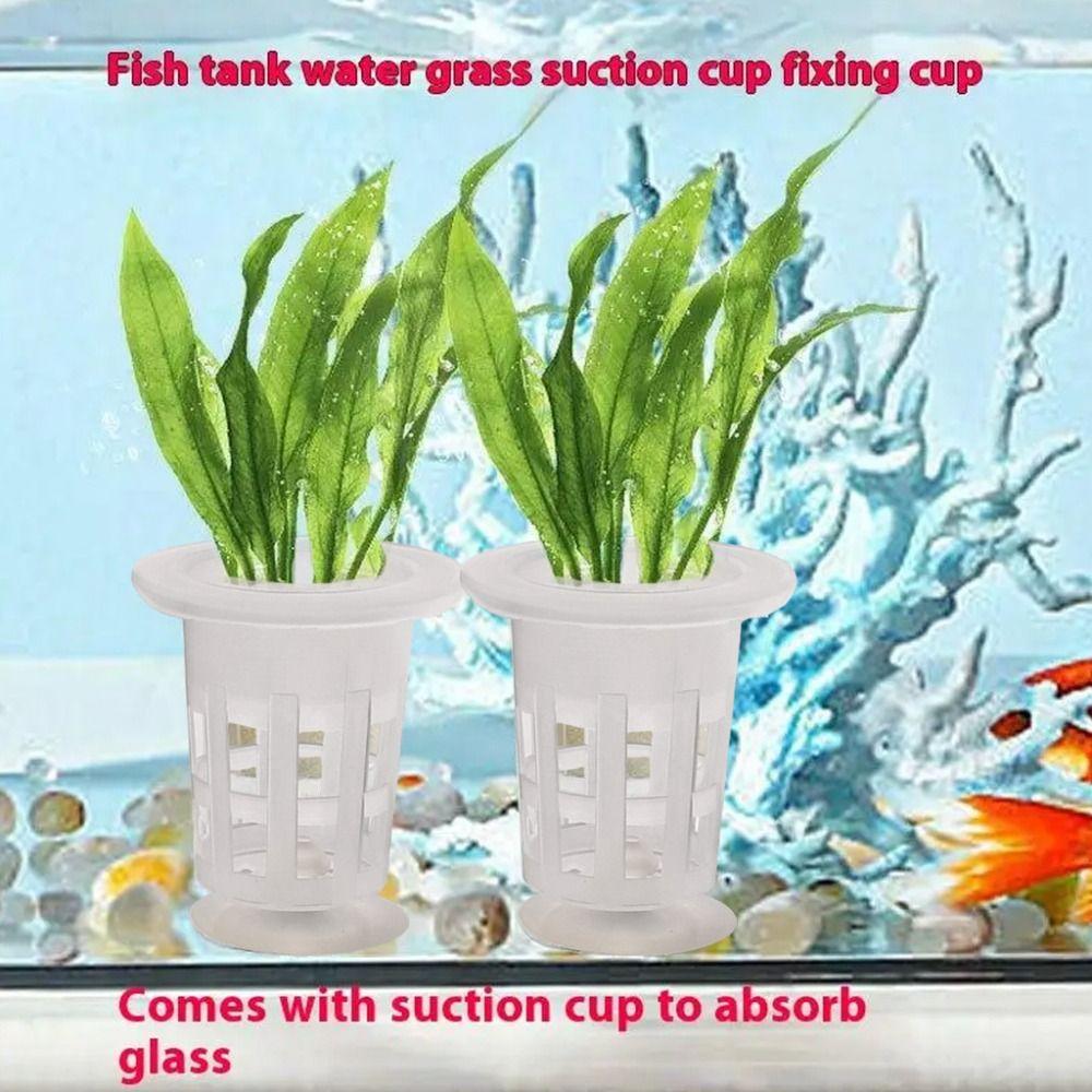 10Pcs Transparent Aquarium Planting Cups  for Freshwater Fish Tank Decoration