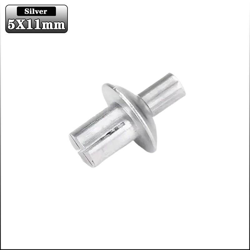 10-500PCS Hammer Drive Expansion Aluminum Nail Head Piercing Rivets Gypsum Board Hollow Wall Expansion Aluminum Nails Fasteners