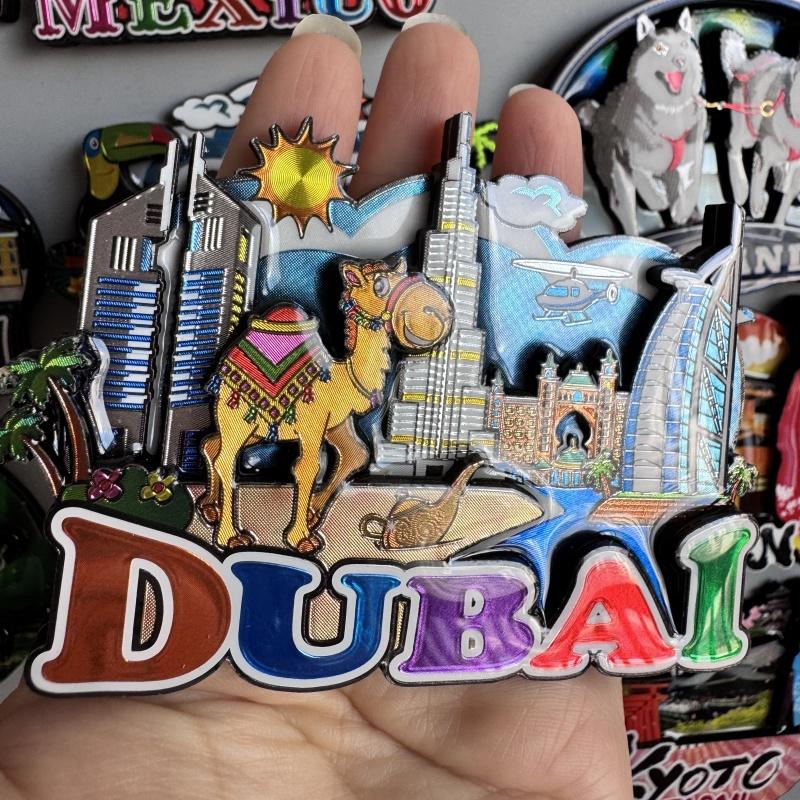 Dubai Turistic Suveniruri Magneți de Frigider Turnul Khalifa Arabia Saudită Frigider Magnet Comemorativ Autocolante Home Decoration