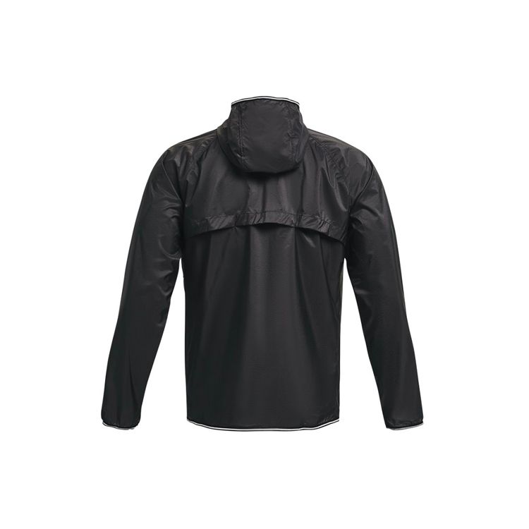 Under Armour Qualifier Running Sports Woven Breathable Hooded Jacket Men Outerwear Black 1326597-010