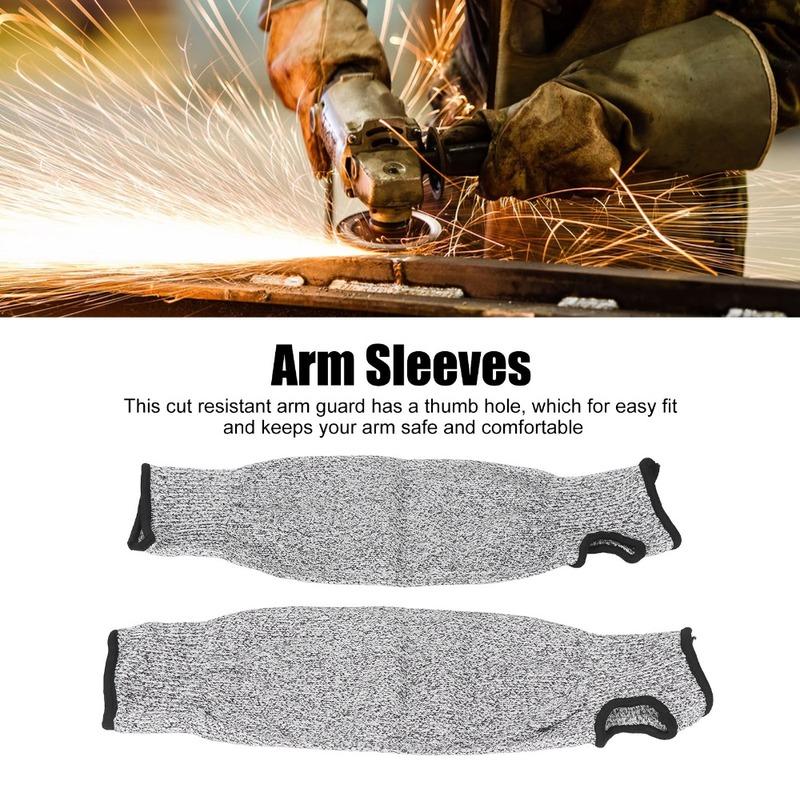 HPPE Cut Protection Arm Sleeves Flexible Comfortable Safety Arm Guard Washable Heavy Duty Protective Forearm Guards