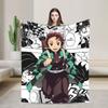 Tanjiro Kamado Anime Deckenbezug Kimetsu No Yaiba Flanell Überwurfdecken Zuhause Sofa Bedruckte Leichte Tagesdecken
