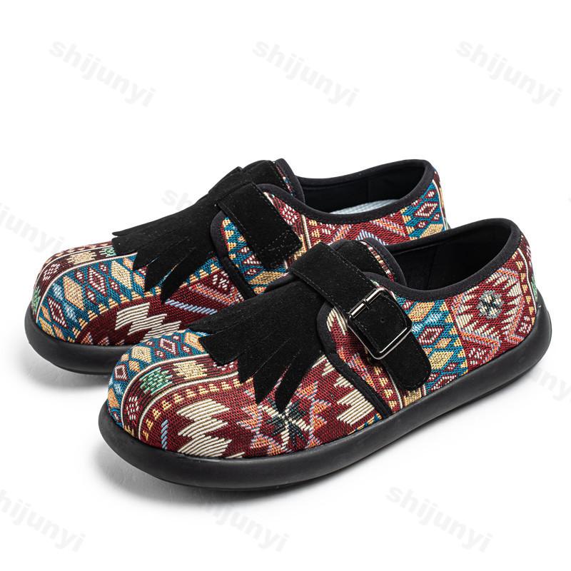 

Мода 2025 Мужские повседневные лоферы Модный тренд Tetro Нишевая Толстая подошва Повседневная обувь на плоской подошве Слипоны Удобные Легкие парусиновые кеды 39 чёрный