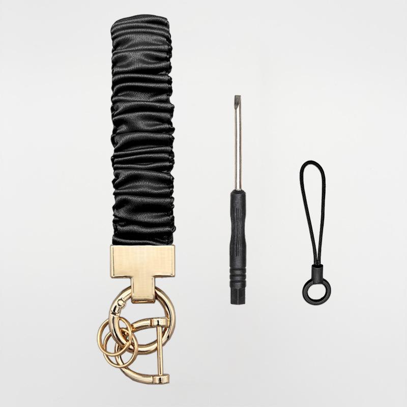 WTEMPO Stretchy Wristlet Keychain Scrunchie Style Keychain with Key Rings Car/Door Keys/Bags Hanging Pendents Daily Anti Loss Keychains