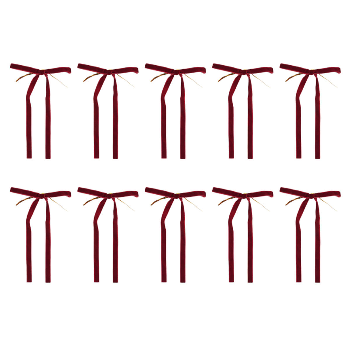 

Рождественские банты Рождественские елочные украшения для венков Бархатные ленточные банты для украшения вечеринок в помещении и на открытом воздухе 10Pcs вино красного