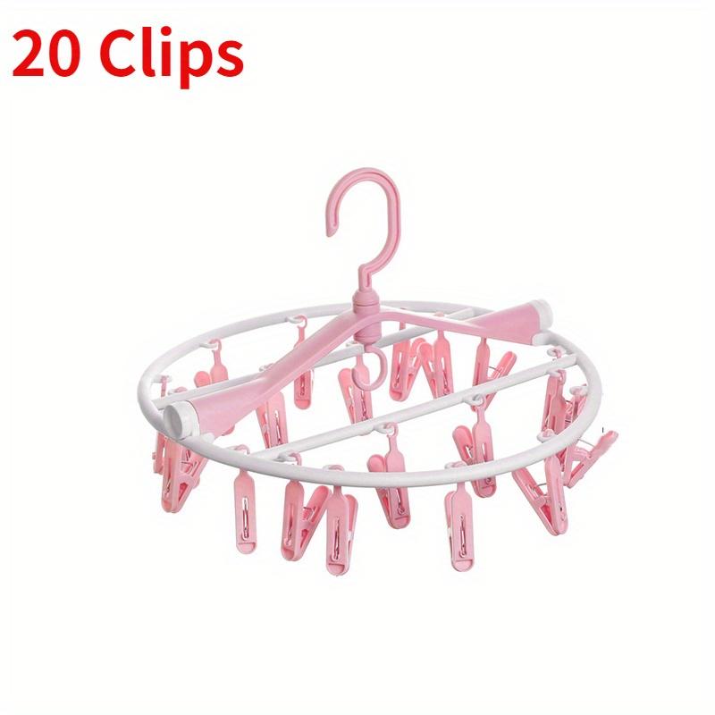 Folding Clothes Dryer Hanger Clothes Socks Drying Rack Home Gadgets Clothes Pegs Multifunctional with Plastic Multi Clip